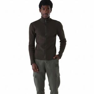 NWT! Osklen Men’s Olive Green Knit Sweater With Full Zipper Size Small